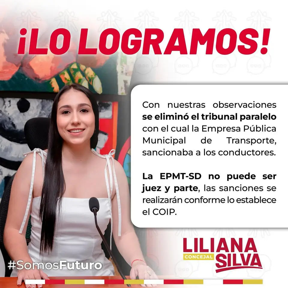 Gráfico de Liliana Silva sobre la reforma a la ordenanza municipal de tránsito.