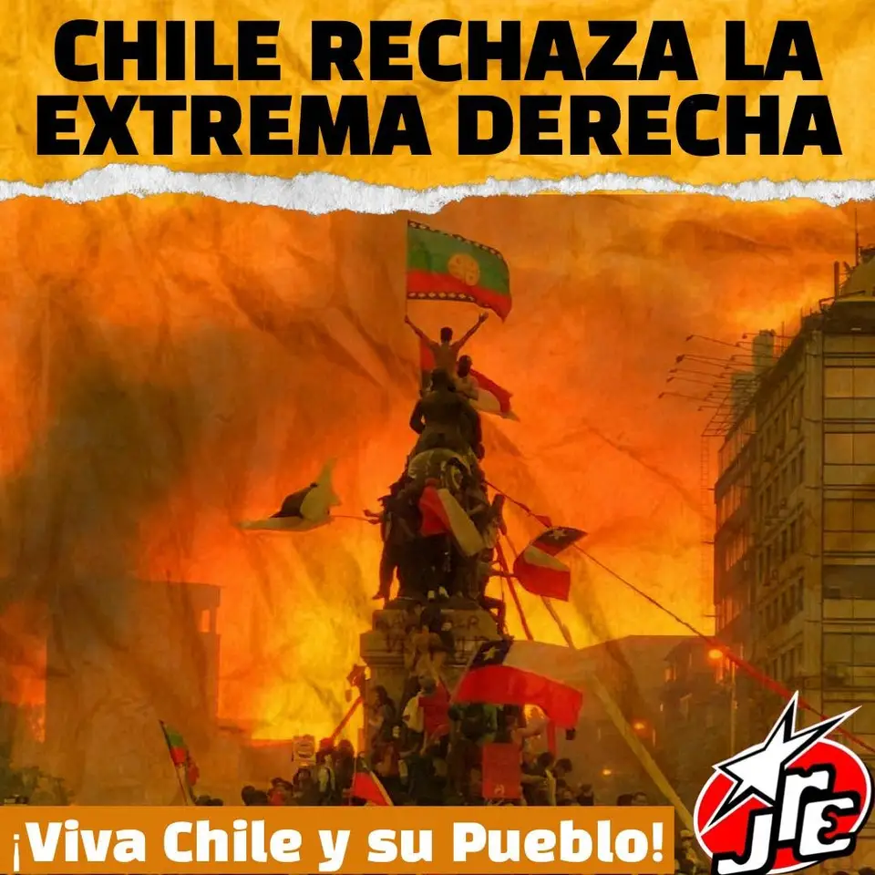 Gráfico político sobre el resultado de la elección presidencial en Chile.