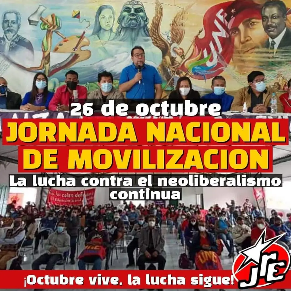 Gráfico local con las resoluciones de una asamblea del Frente Popular.